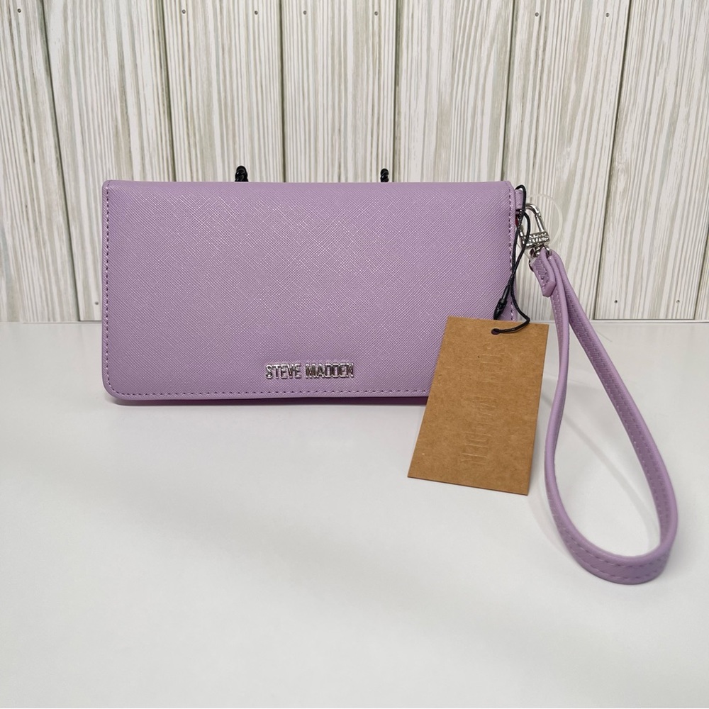 Steve Madden BDaisy Multi Flap Wallet-Slim Profile-Mauve-NWT